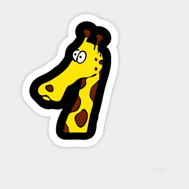 Cheerful Giraffe Sticker by Pieartscreation